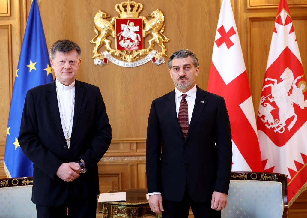 მიხეილ ყაველაშვილმა წმინდა საყდრის დესპანთან, საქართველოში აკრედიტებული დიპლომატიური კორპუსის დუაიენთან, არქიეპისკოპოს ანტე იოზიჩთან გაცნობითი შეხვედრა გამართა