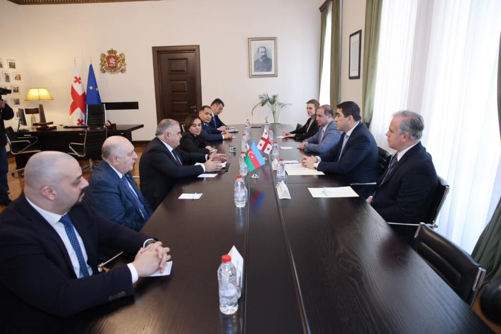 შალვა პაპუაშვილი აზერბაიჯანის რესპუბლიკის მილი მეჯლისის კომიტეტების თავმჯდომარეებს შეხვდა
