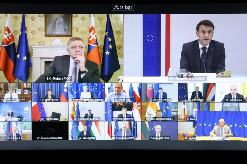 ემანუელ მაკრონმა დონალდ ტრამპთან მოლაპარაკებების შედეგები ევროკავშირის ლიდერებს ვიდეოკონფერენციის საშუალებით გააცნო