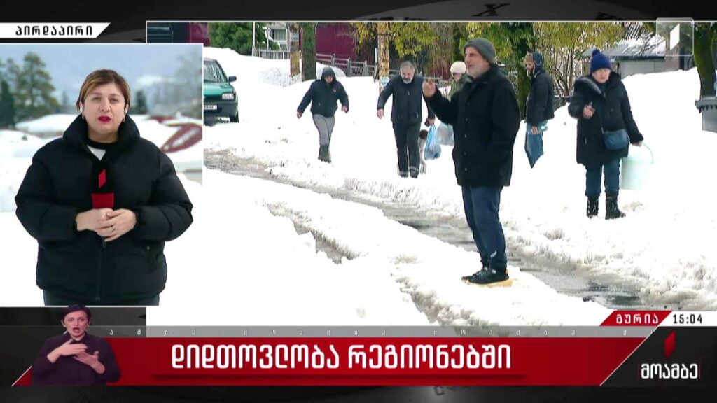 დიდთოვლობა რეგიონებში – ვითარება გურიაში