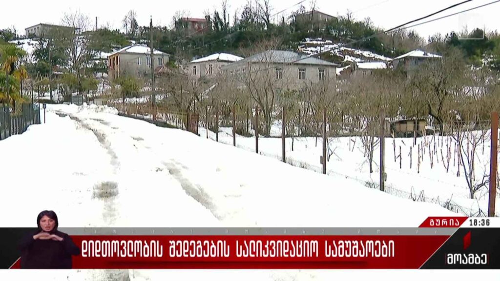დიდთოვლობის შედეგების სალიკვიდაციო სამუშაოები