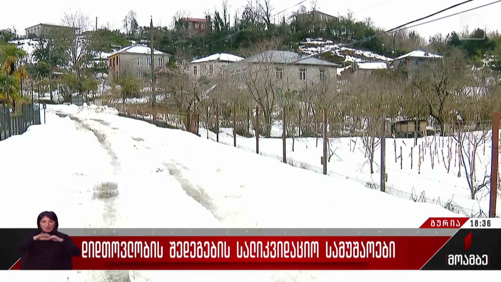 დიდთოვლობის შედეგების სალიკვიდაციო სამუშაოები
