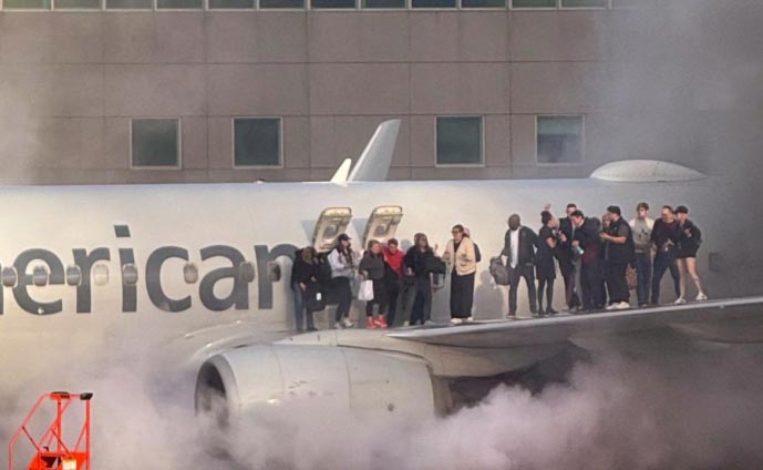 „ბიბისი“ - American Airlines-ის თვითმფრინავში ხანძარი გაჩნდა, მგზავრები ევაკუირებული არიან