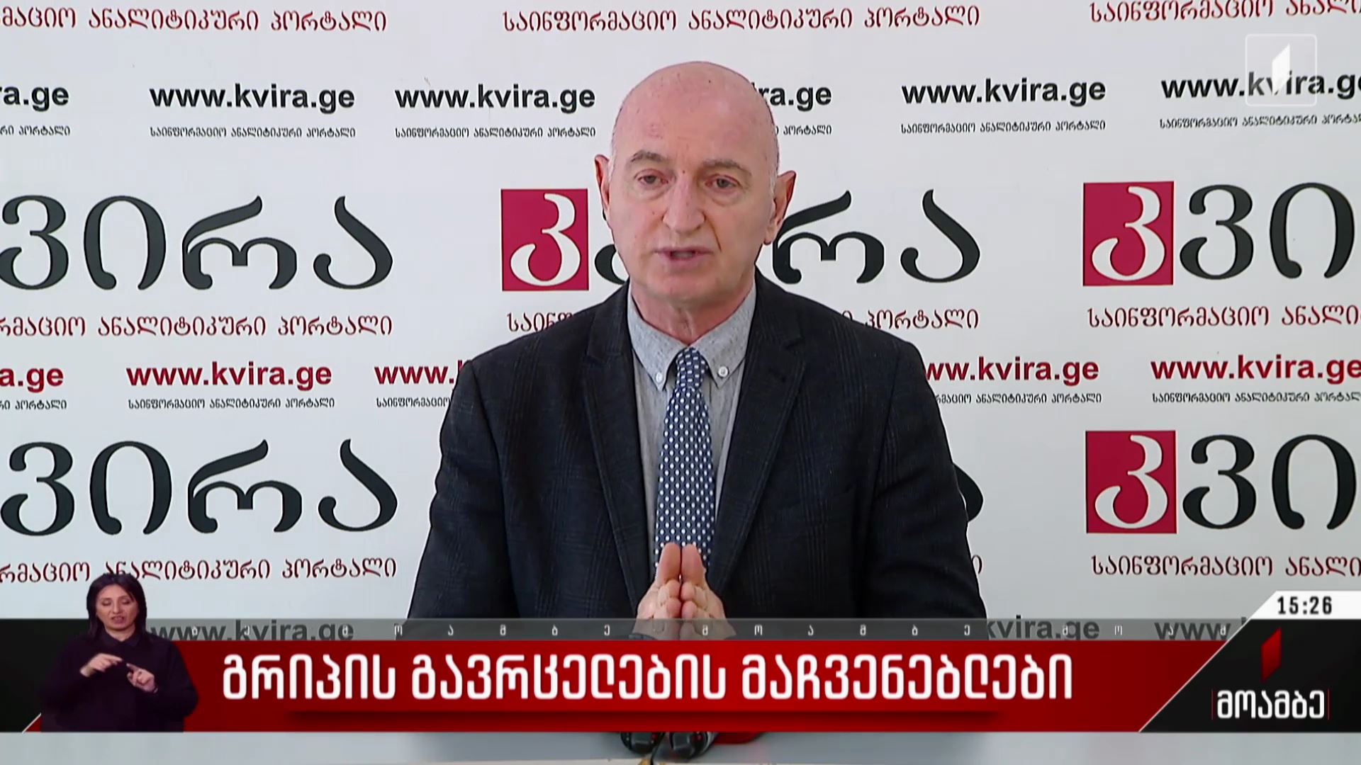 გრიპის გავრცელების მაჩვენებლები