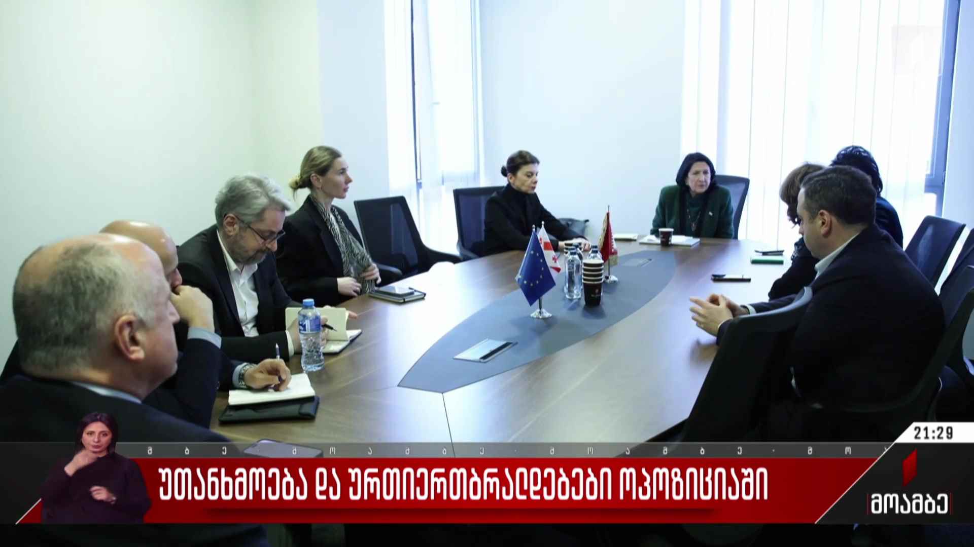 უთანხმოება და ურთიერთბრალდებები ოპოზიციაში