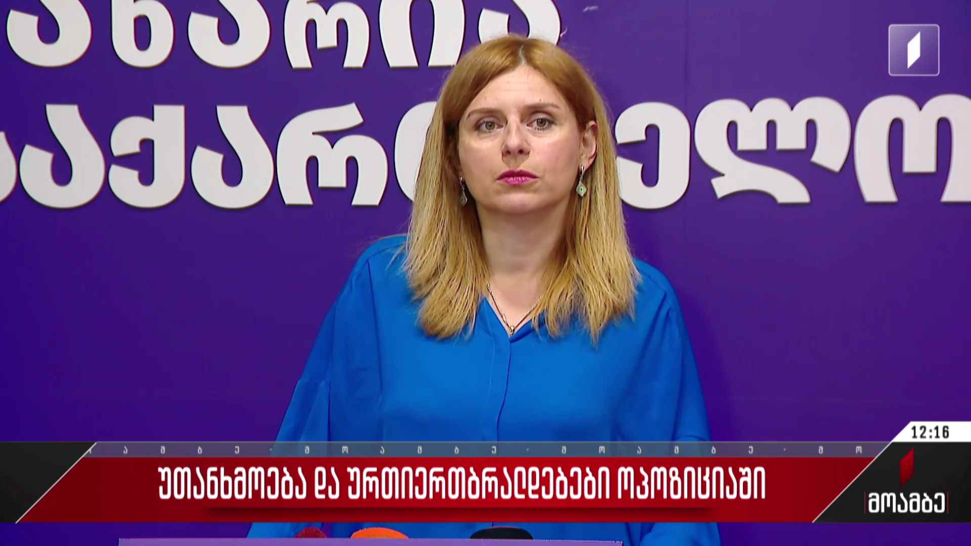 უთანხმოება და ურთიერთბრალდებები ოპოზიციაში