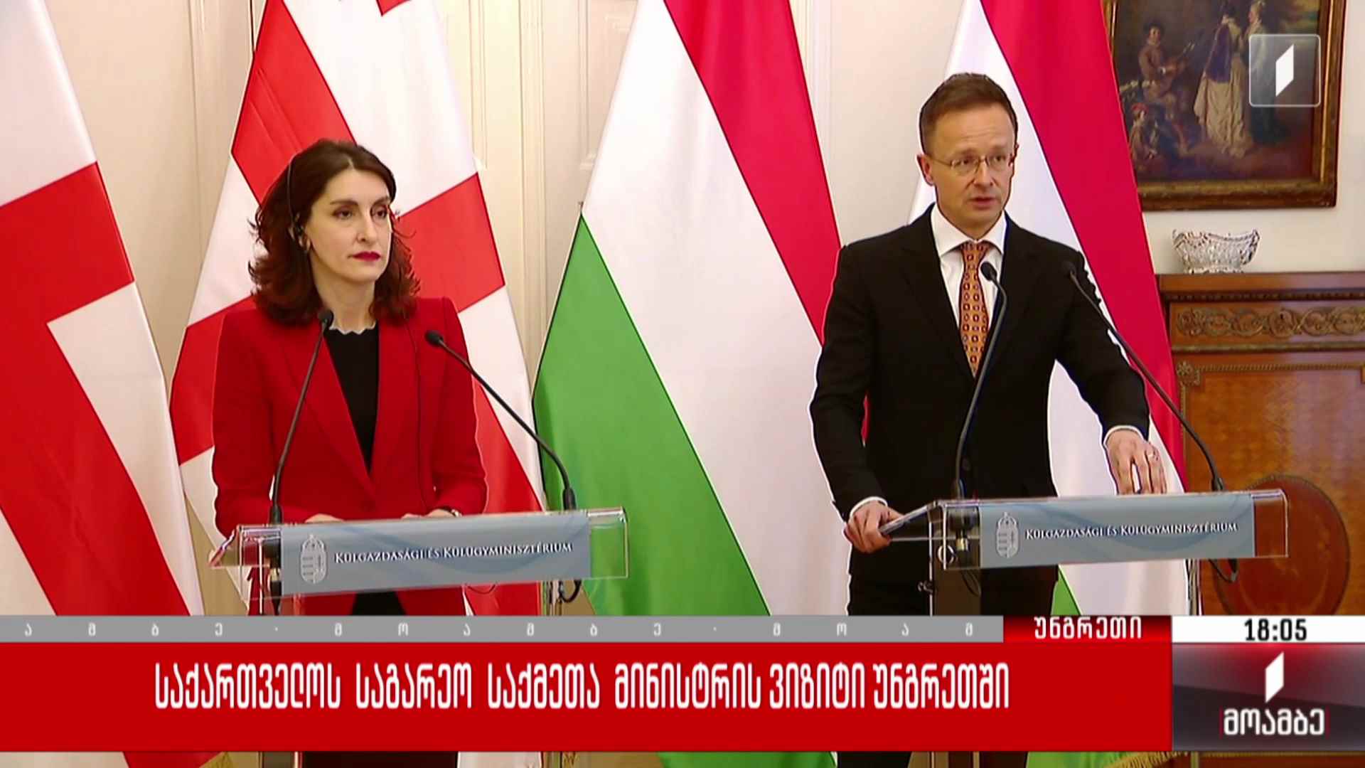 საქართველოს საგარეო საქმეთა მინისტრის ვიზიტი უნგრეთში