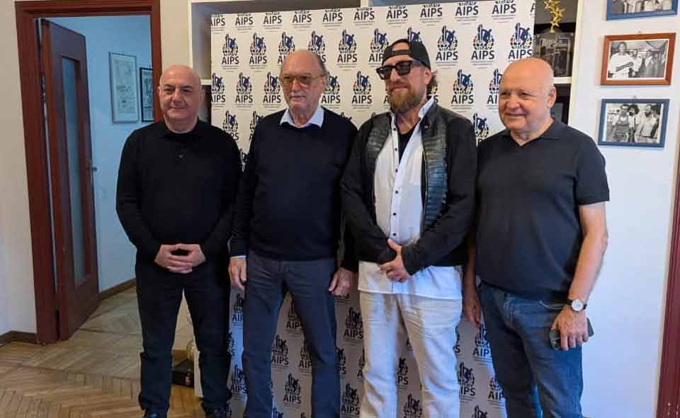 საქართველოს სპორტულ ჟურნალისტთა ასოციაციის პრეზიდენტი გიგა გვენცაძე იტალიაში ჯანი მერლოს შეხვდა #1TVSPORT