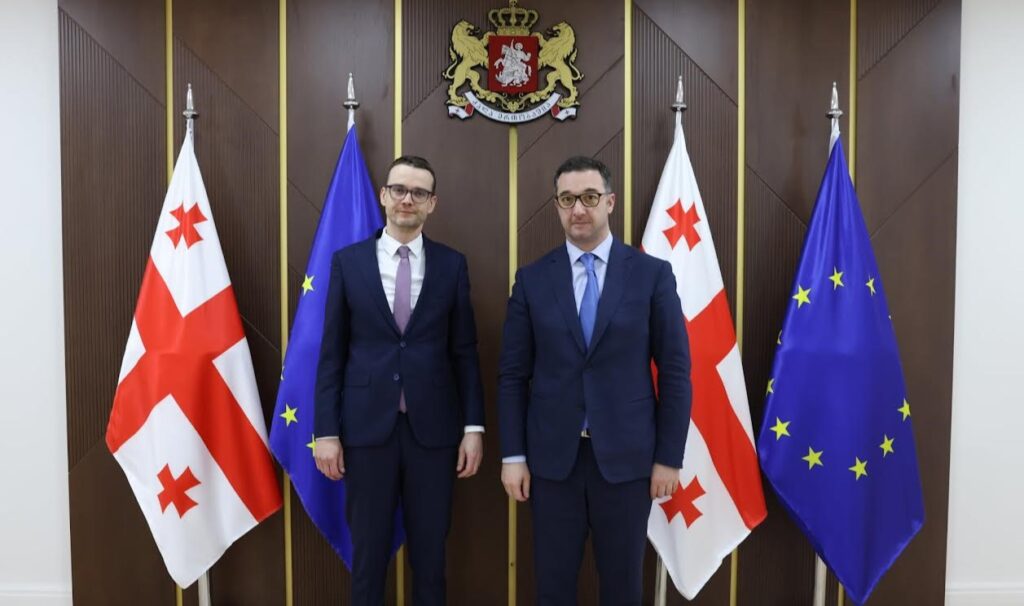 დავით სონღულაშვილი საქართველოში სლოვაკეთის რესპუბლიკის საგანგებო და სრულუფლებიან ელჩს, მატუშ ბუშოვსკის შეხვდა