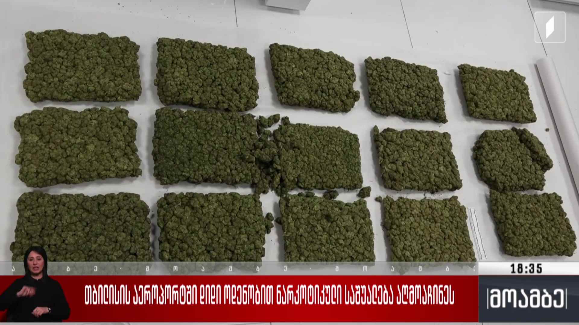 თბილისის აეროპორტში დიდი ოდენობით ნარკოტიკული საშუალება აღმოაჩინეს 