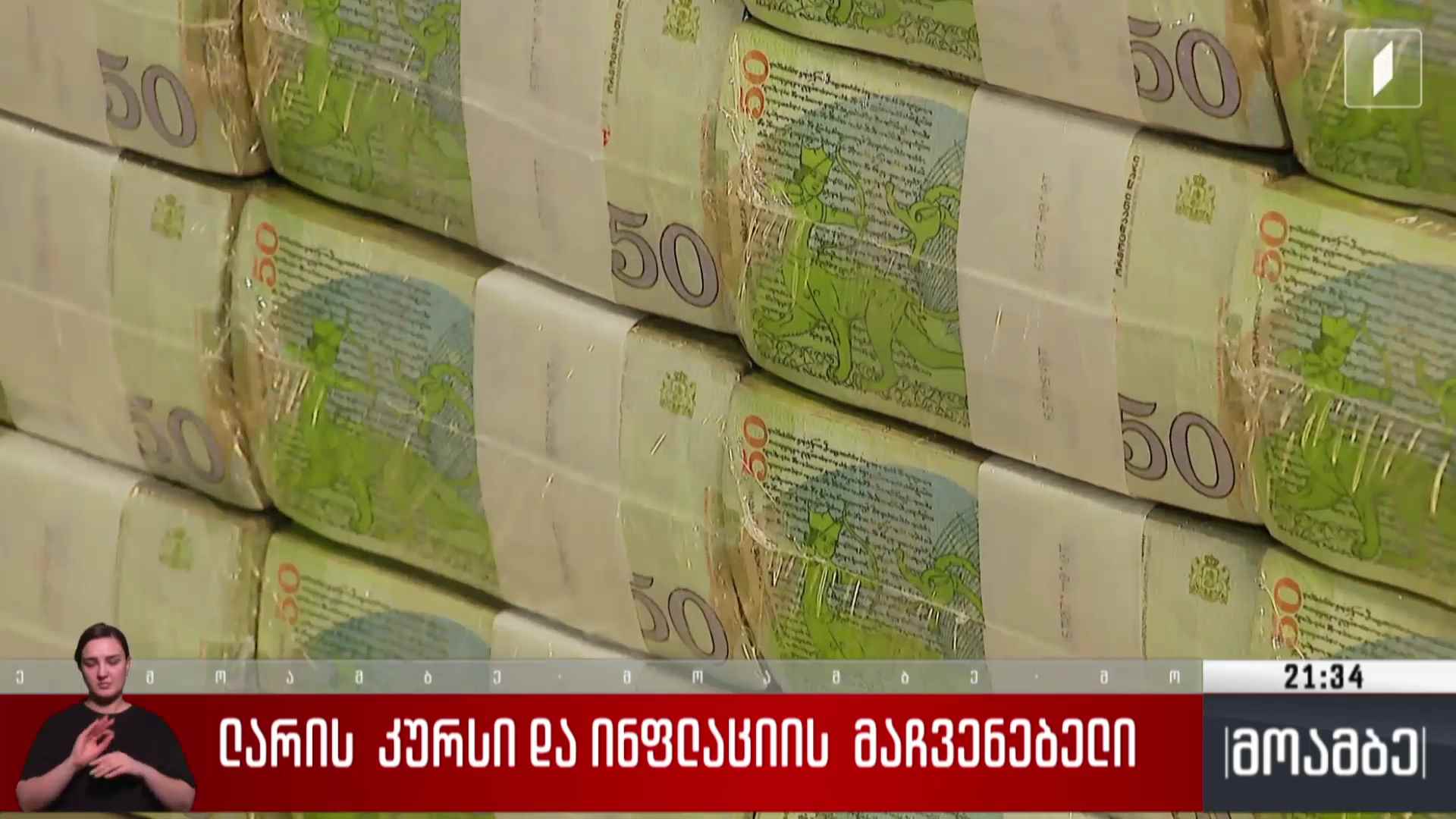 ლარის კურსი და ინფლაციის მაჩვენებელი 