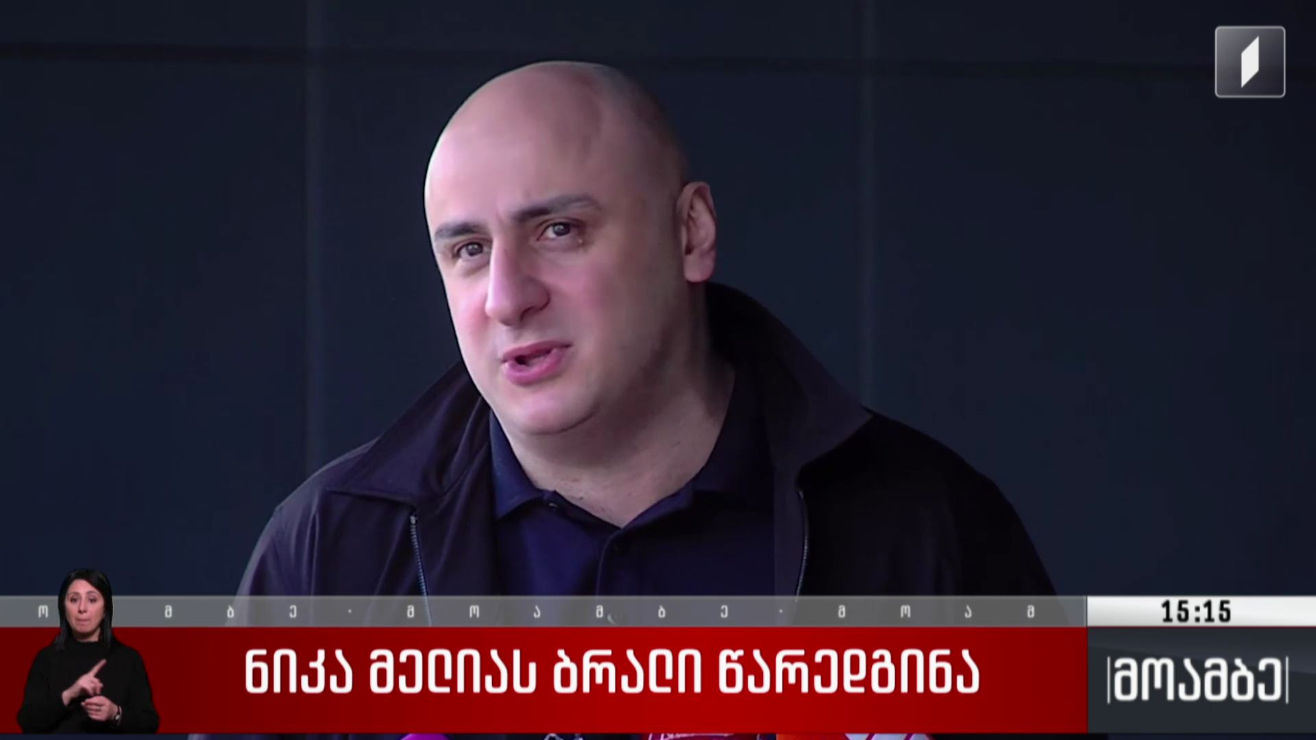 ნიკა მელიას ბრალი წარედგინა
