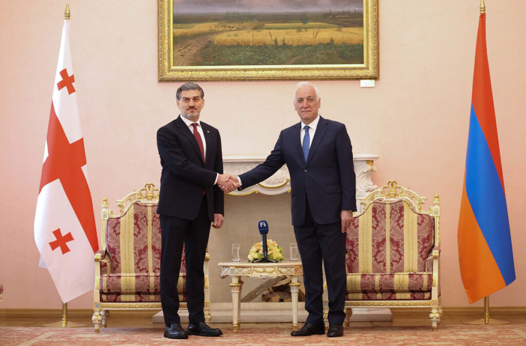 მიხეილ ყაველაშვილმა სომხეთის პრეზიდენტ ვაჰაგნ ხაჩატურიანთან შეხვედრა გამართა