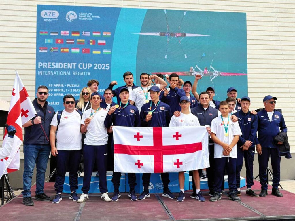 საქართველოს კანოესა და ნიჩბოსნობის ნაკრებმა აზერბაიჯანში საერთაშორისო ტურნირზე 12 მედალი მოიპოვა #1TVSPORT
