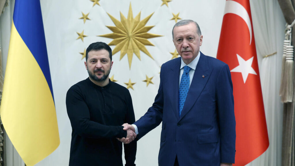 თურქეთის პრეზიდენტის ადმინისტრაციაში აცხადებენ, რეჯეფ თაიფ ერდოღანი ვოლოდიმირ ზელენსკისთან ცეცხლის დაუყოვნებლივი შეწყვეტისა და სამშვიდობო მოლაპარაკებების აუცილებლობაზე ისაუბრებს