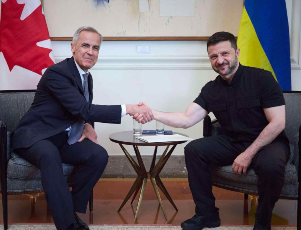 ვოლოდიმირ ზელენსკისა და კანადის ახალ პრემიერ-მინისტრს შორის რომში შეხვედრა გაიმართა