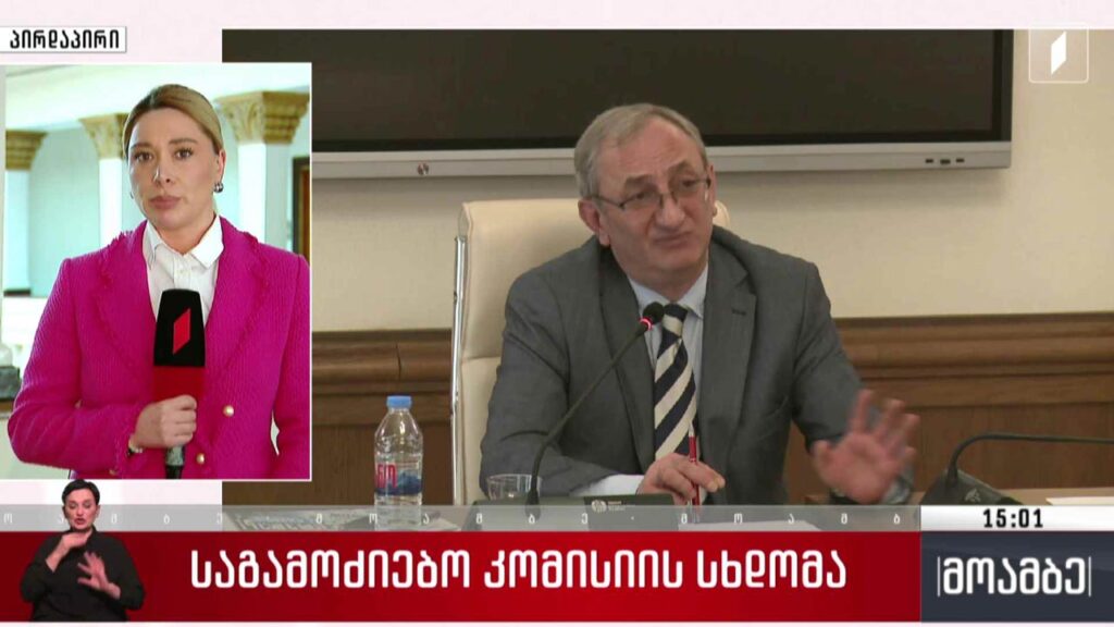 საგამოძიებო კომისიის სხდომა