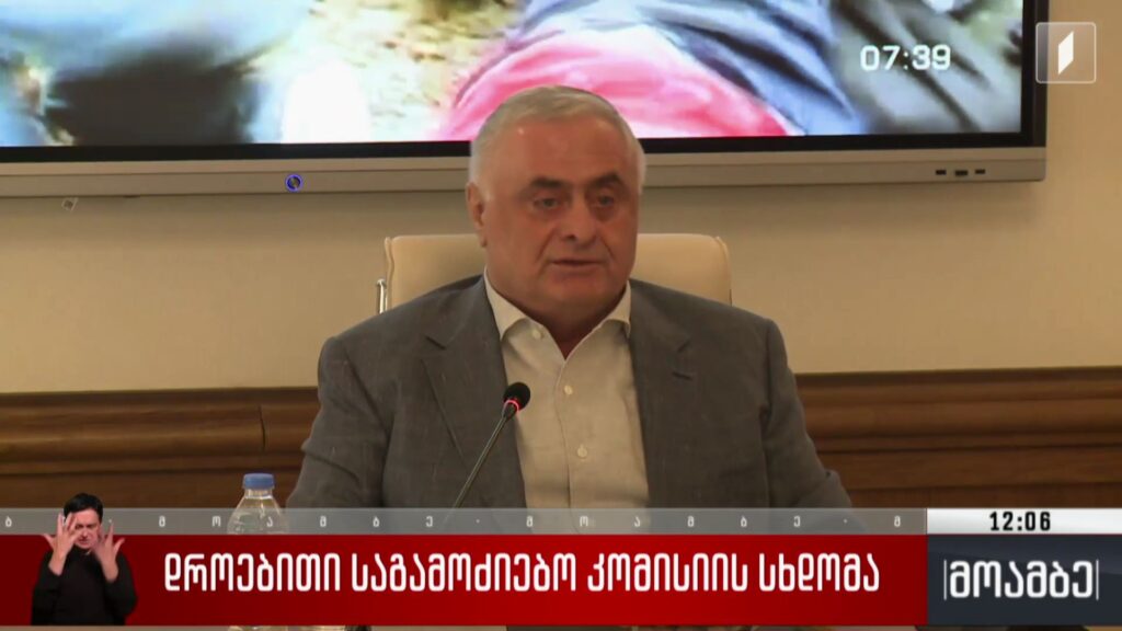 დროებითი საგამოძიებო კომისიის სხდომა