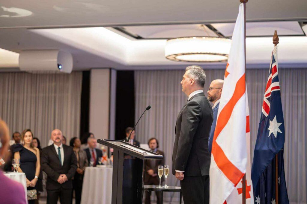 ავსტრალიის თანამეგობრობის დედაქალაქ კანბერაში საქართველოს დამოუკიდებლობის დღის აღსანიშნავად საზეიმო ღონისძიება გაიიმართა