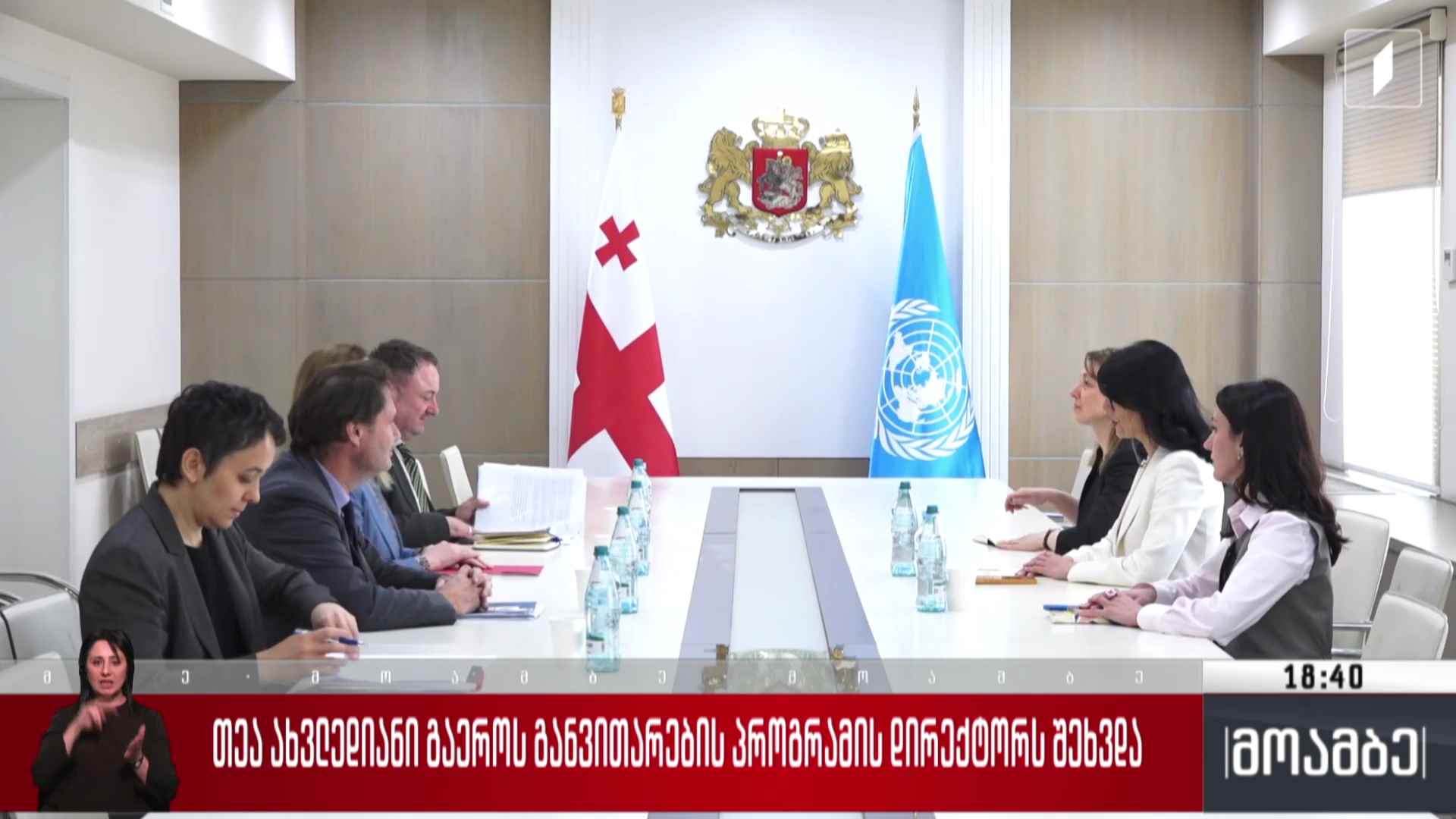თეა ახვლედიანი გაერო-ს განვითარების პროგრამის დირექტორს შეხვდა