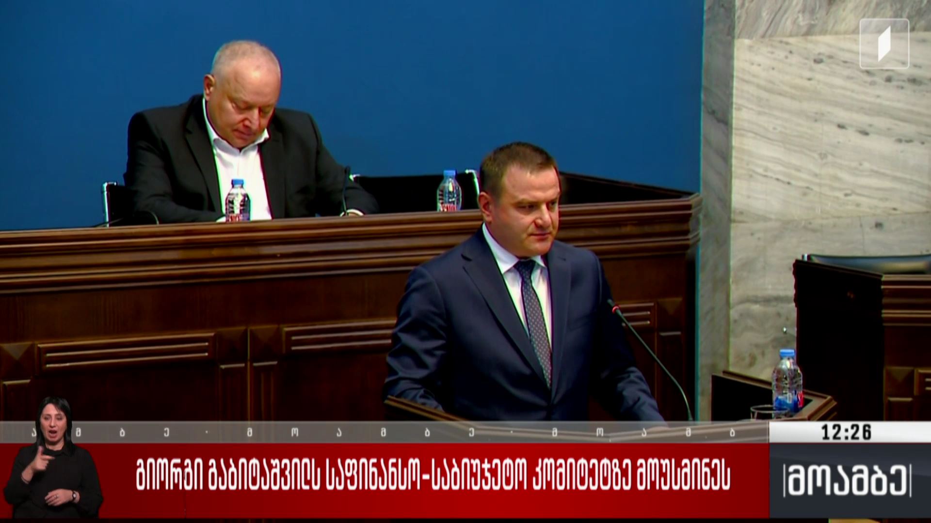 გიორგი გაბიტაშვილს საფინანსო-საბიუჯეტო კომიტეტზე მოუსმინეს