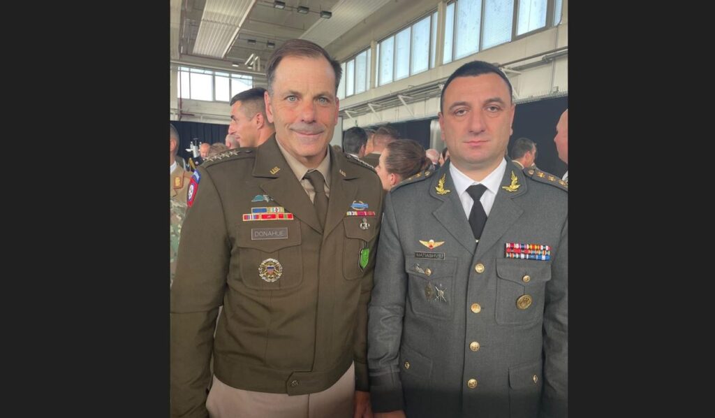 საქართველოს თავდაცვის ძალების მეთაური აშშ-ის არმიის 250-ე იუბილესადმი მიძღვნილ ღონისძიებას დაესწრო