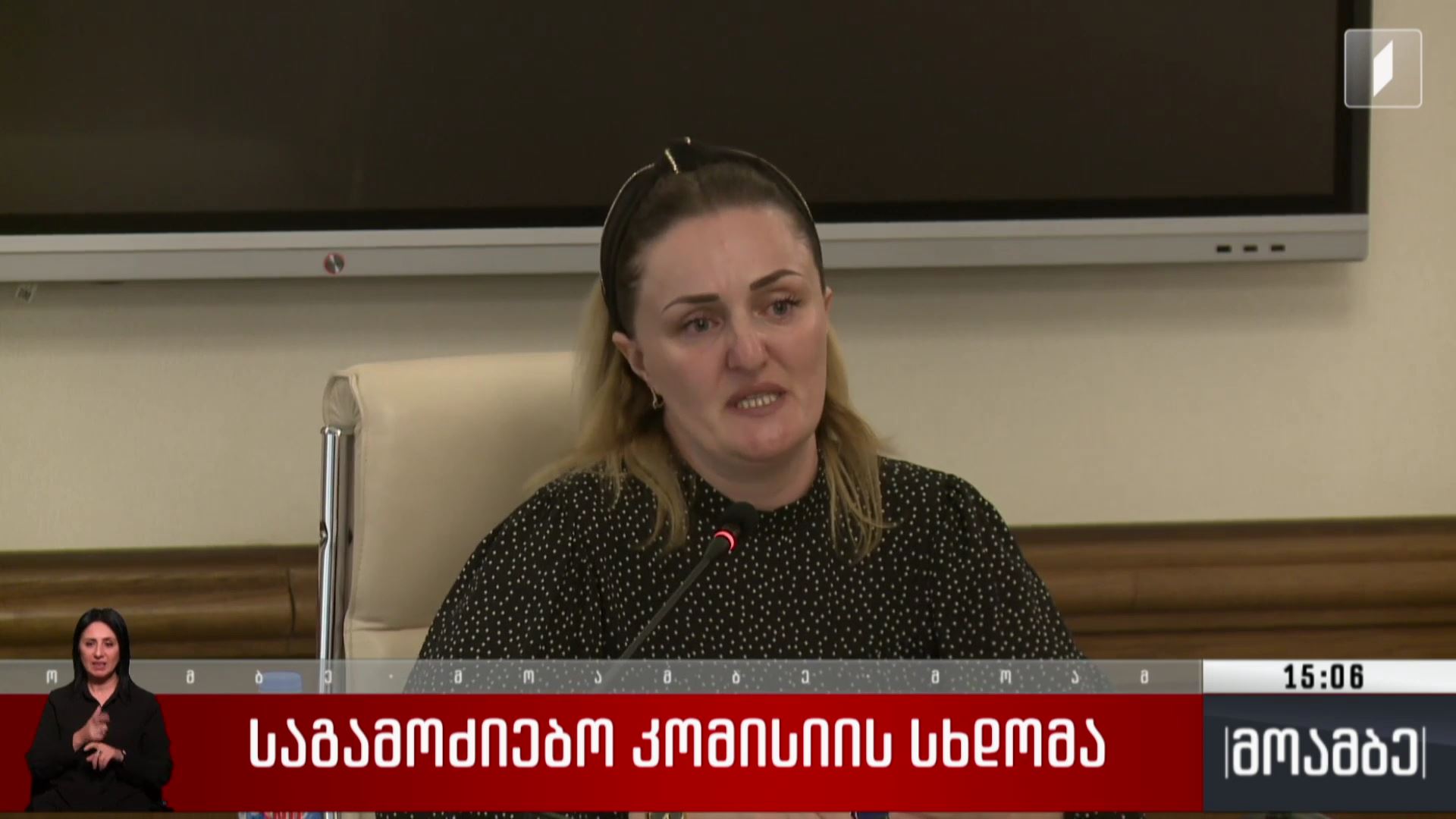 საგამოძიებო კომისიის სხდომა