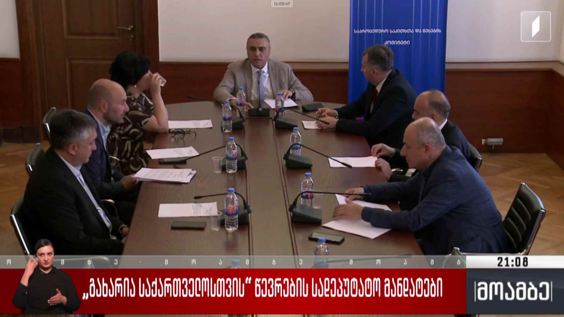 „გახარია საქართველოსთვის“ წევრების სადეპუტატო მანდატები 