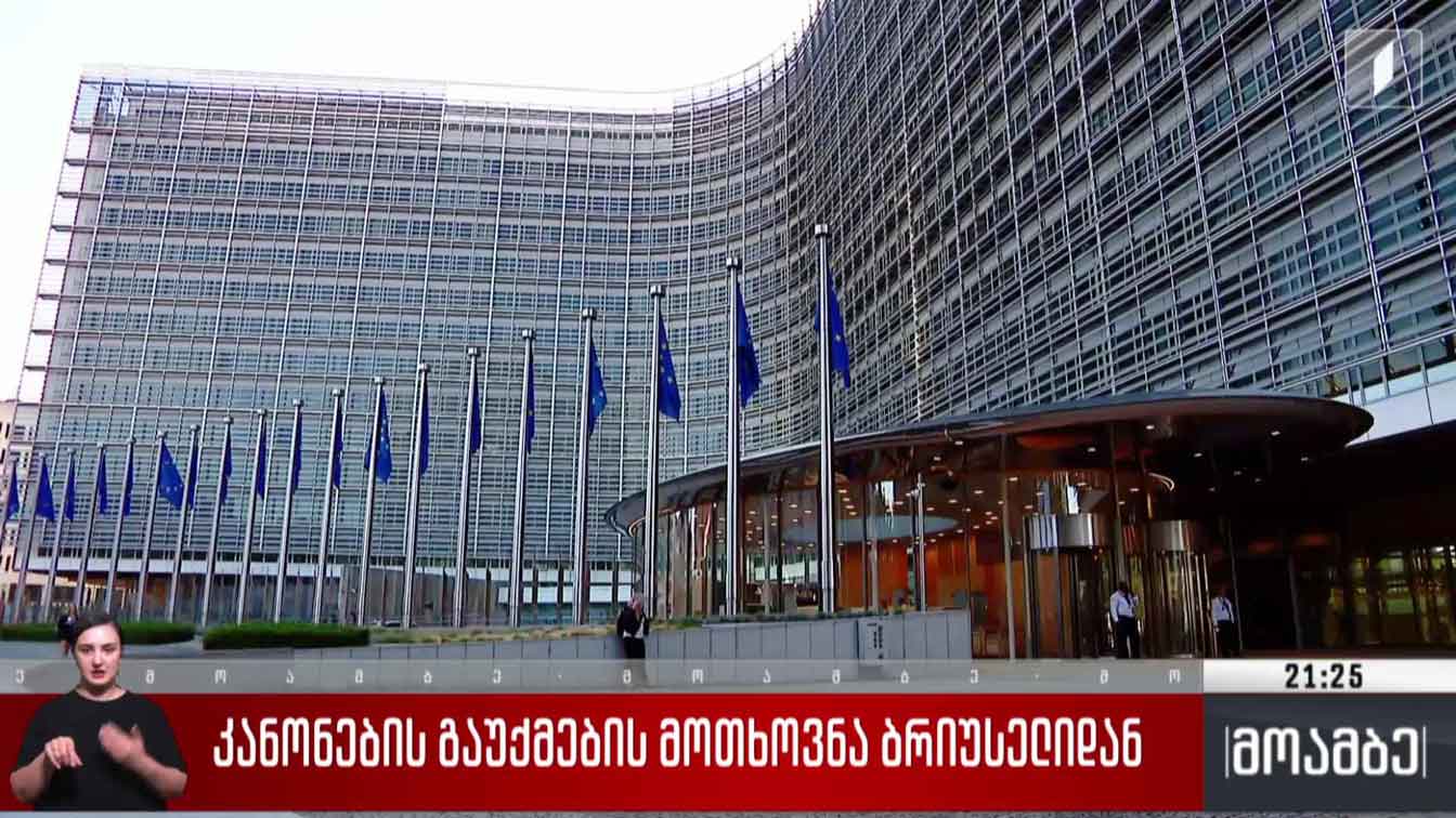 კანონების გაუქმების მოთხოვნა ბრიუსელიდან