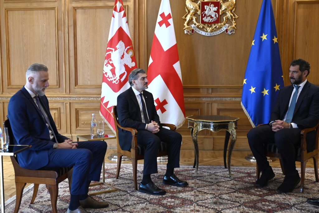 საქართველოს პრეზიდენტი მიხეილ ყაველაშვილი ფიბა ევროპის პრეზიდენტს, ხორხე გარბახოსას შეხვდა