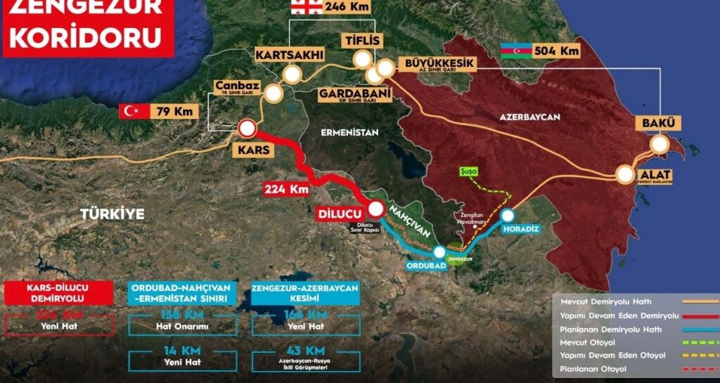 თურქეთში ე.წ. ზანგეზურის დერეფნის ფარგლებში რკინიგზის მშენებლობა დაიწყო