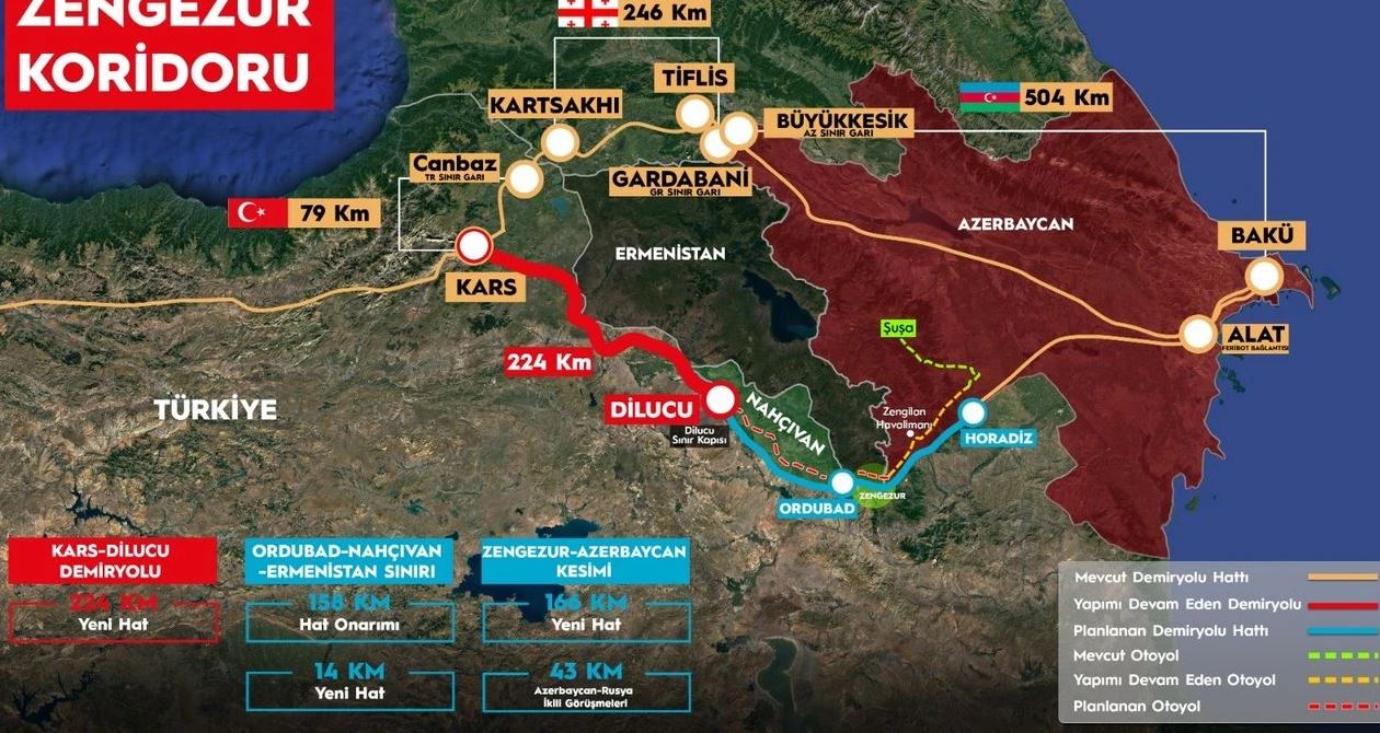 თურქეთში ე.წ. ზანგეზურის დერეფნის ფარგლებში რკინიგზის მშენებლობა დაიწყო