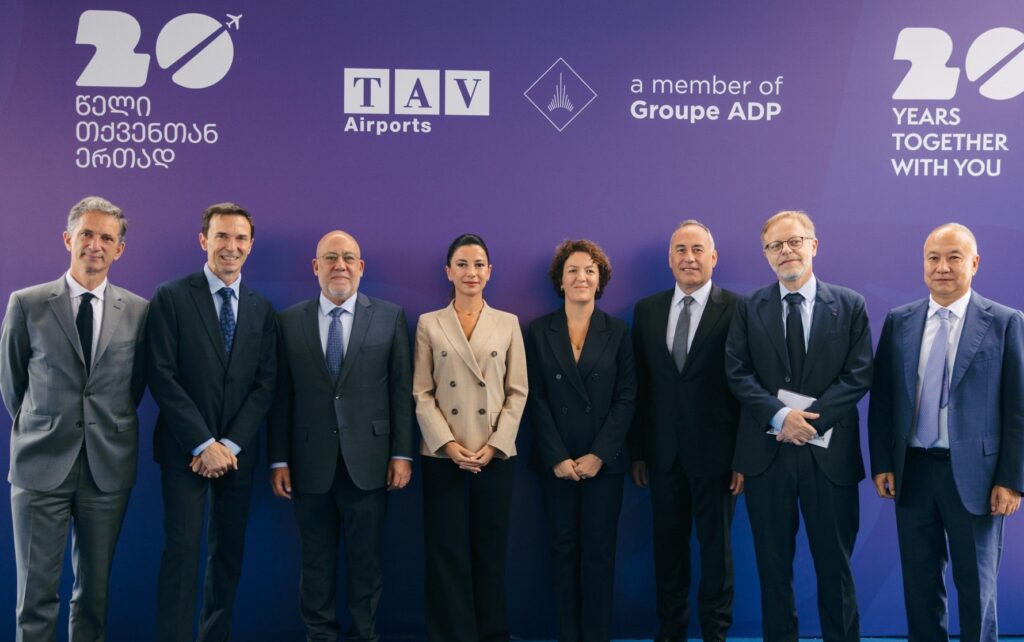 საფრანგეთის ელჩი ოლივიე კურტო TAV/Aéroports de Paris-ის იუბილესადმი მიძღვნილ ღონისძიებას დაესწრო