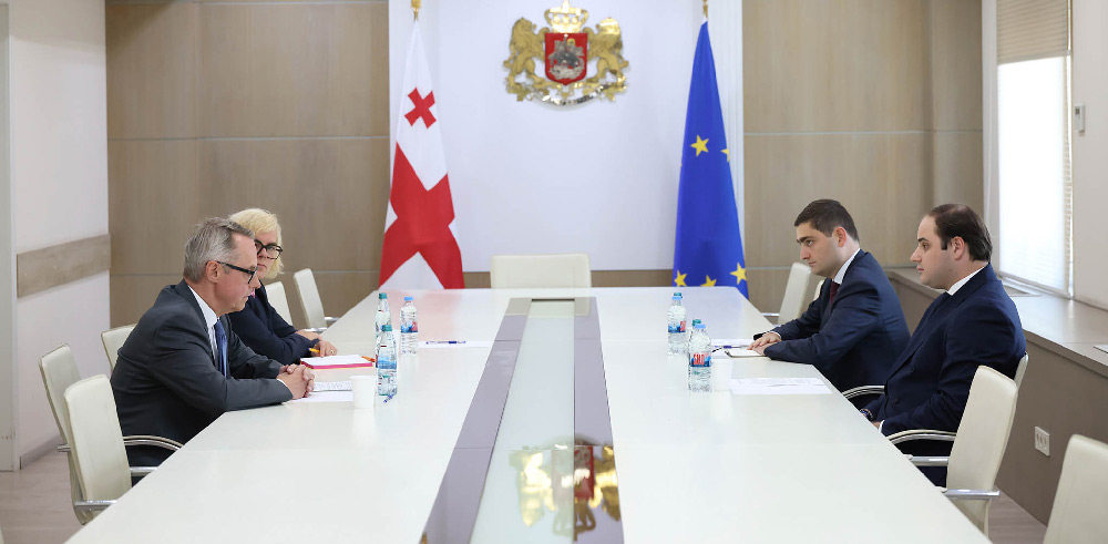 საქართველოს მთავრობის ადმინისტრაციის უფროსი ლევან ჟორჟოლიანი გერმანიის ელჩ პეტერ ფიშერს შეხვდა