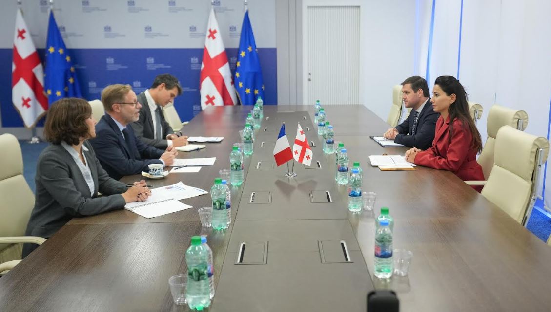 მარიამ ქვრივიშვილმა საფრანგეთის ელჩთან, ოლივიე კურტოსთან გაცნობითი ხასიათის შეხვედრა გამართა