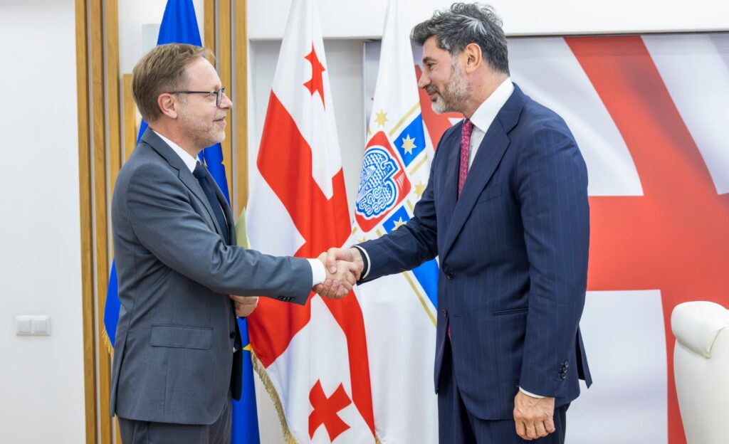 კახა კალაძე საქართველოში საფრანგეთის ელჩს, ოლივიე კურტოს შეხვდა