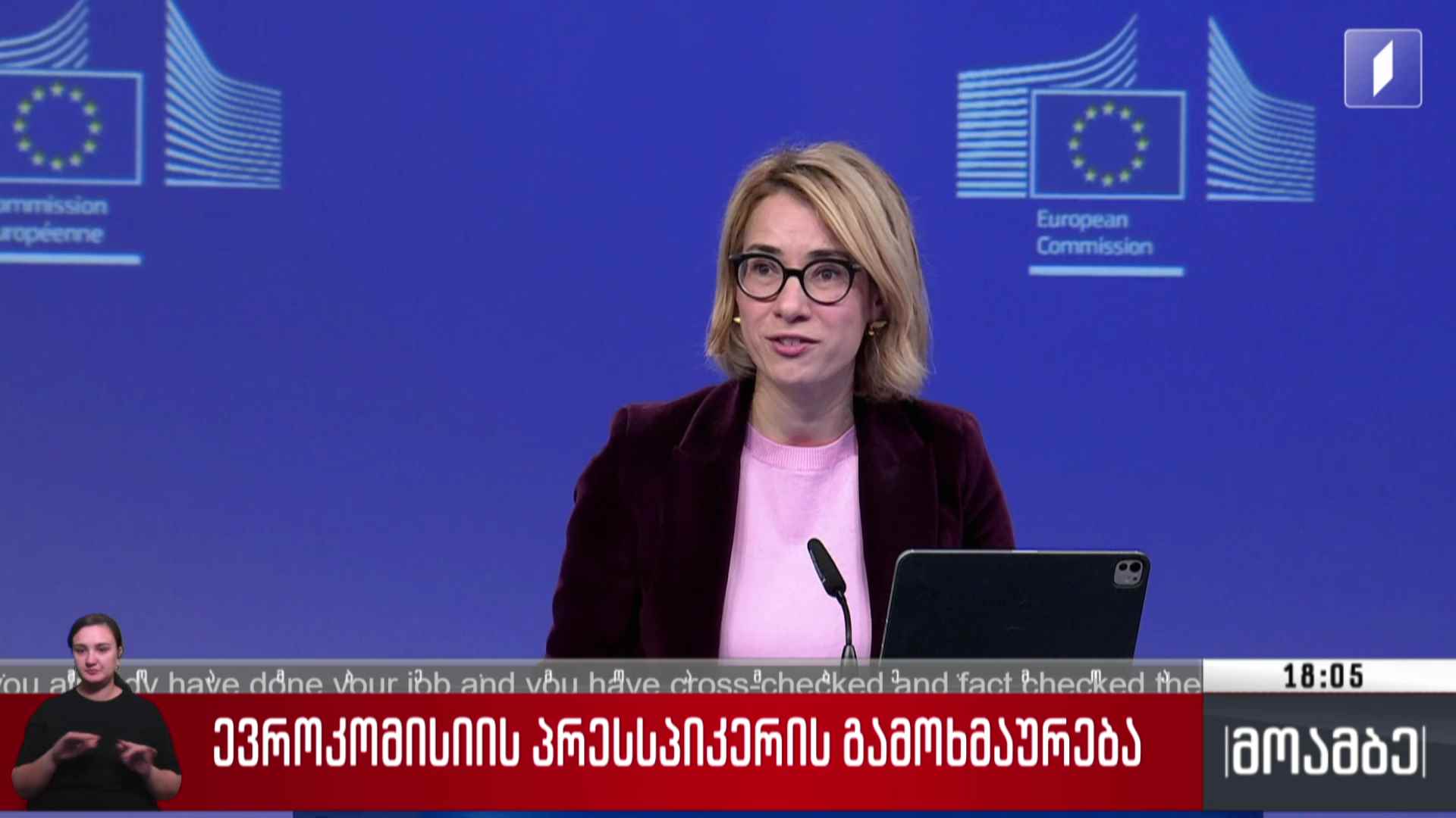 ევროკომისიის პრესსპიკერის გამოხმაურება