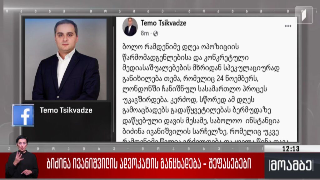ბიძინა ივანიშვილის ადვოკატის განცხადება – შეფასებები 