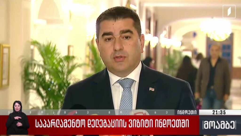 საპარლამენტო დელეგაციის ვიზიტი ინდოეთში 