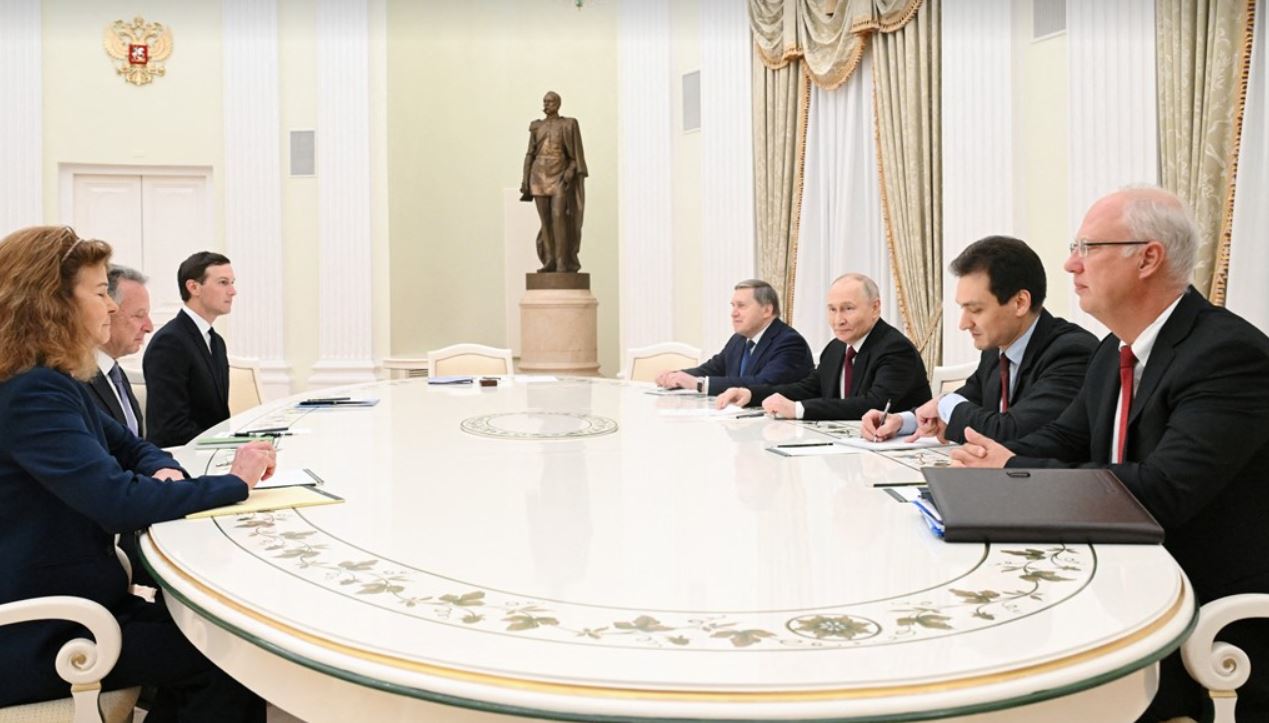 მოსკოვში სტივ უიტკოფის, ჯარედ კუშნერისა და ვლადიმერ პუტინის შეხვედრა მიმდინარეობს