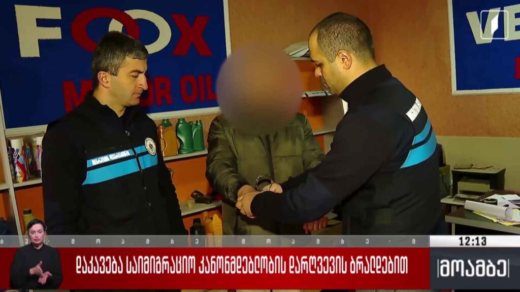 დაკავება საიმიგრაციო კანონმდებლობის დარღვევის ბრალდებით