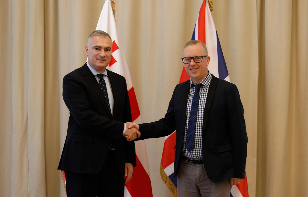 საქართველოს იუსტიციის მინისტრი დიდი ბრიტანეთის ელჩს შეხვდა