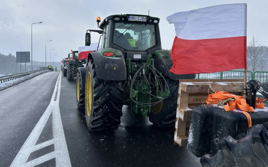 პოლონეთში ფერმერები ევროკავშირის მიერ სამხრეთ ამერიკის ქვეყნებთან თავისუფალი ვაჭრობის განზრახვას აპროტესტებენ