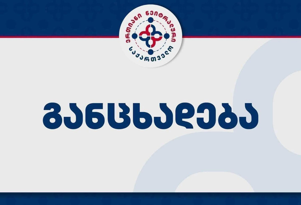 პარტია „ერთიანი ნეიტრალური საქართველო“ მზადყოფნას გამოთქვამს, მონაწილეობა მიიღოს სამთავრობო თუ საპარლამენტო დონეზე შექმნილი კომისიების მუშაობაში