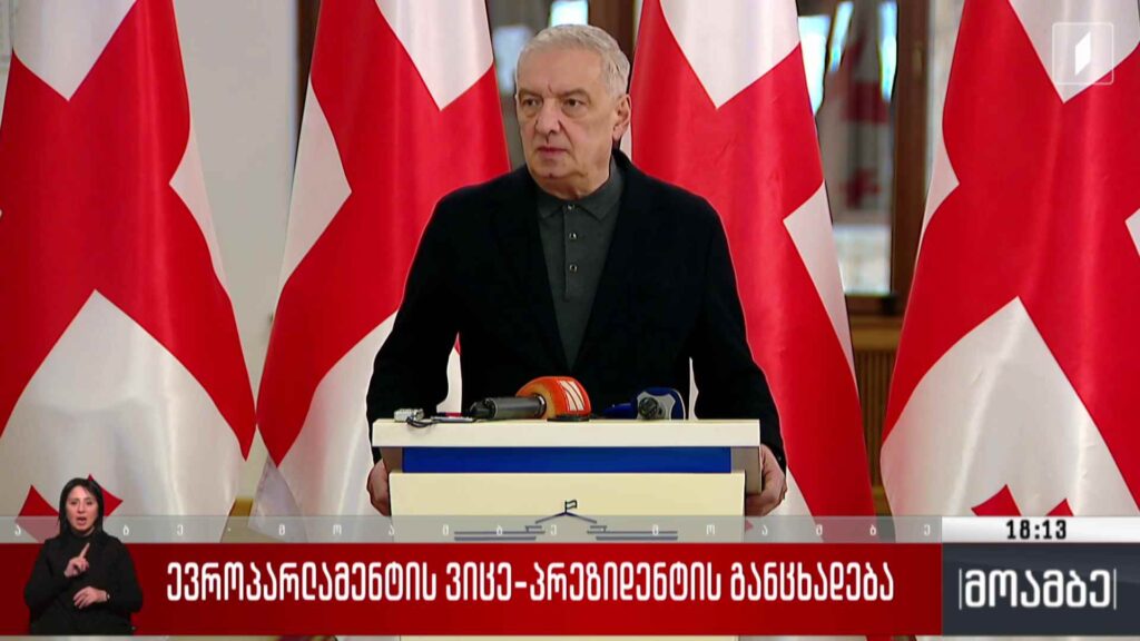 ევროპარლამენტის ვიცე-პრეზიდენტის განცხადება