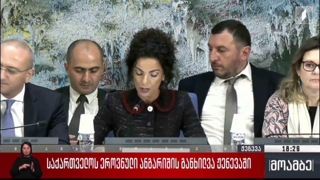 საქართველოს ეროვნული ანგარიშის განხილვა ჟენევაში