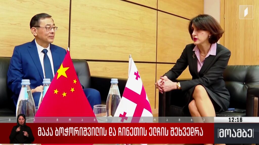 მაკა ბოჭორიშვილისა და ჩინეთის ელჩის შეხვედრა 
