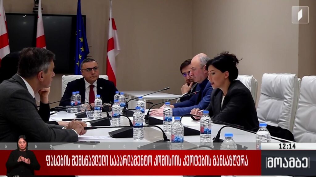 ფასების შემსწავლელი საპარლამენტო კომისიის კვოტების განსაზღვრა