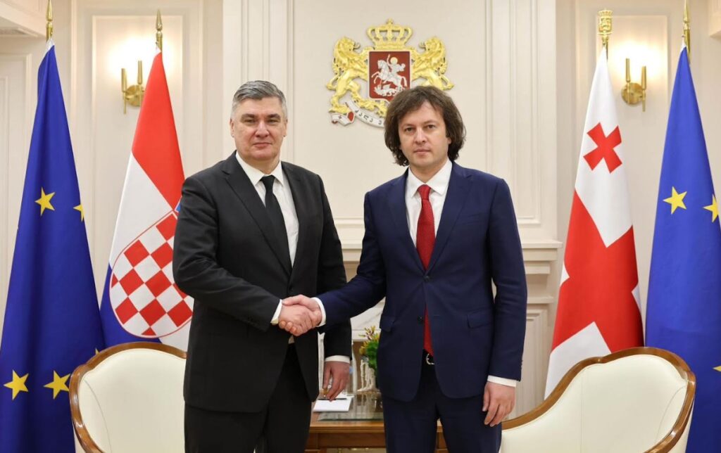 ირაკლი კობახიძე ხორვატიის პრეზიდენტს, ზორან მილანოვიჩს შეხვდა