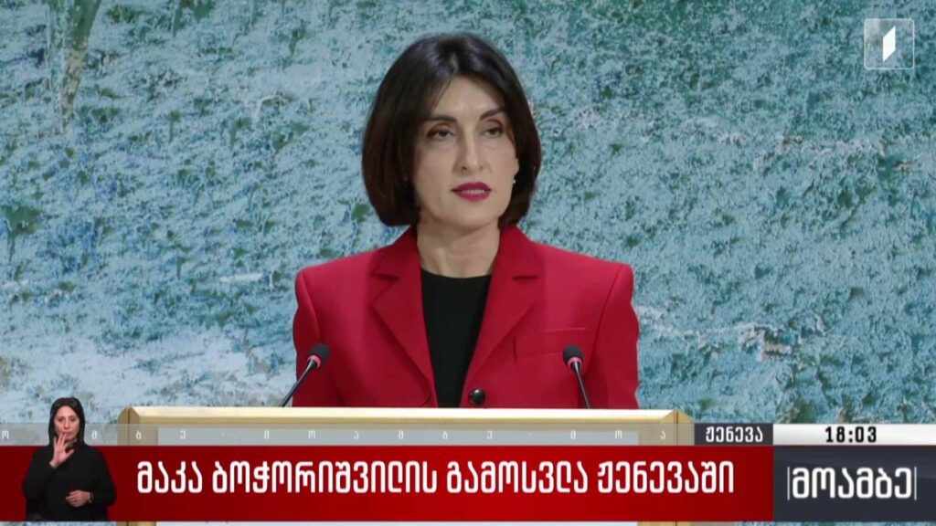 მაკა ბოჭორიშვილის გამოსვლა ჟენევაში